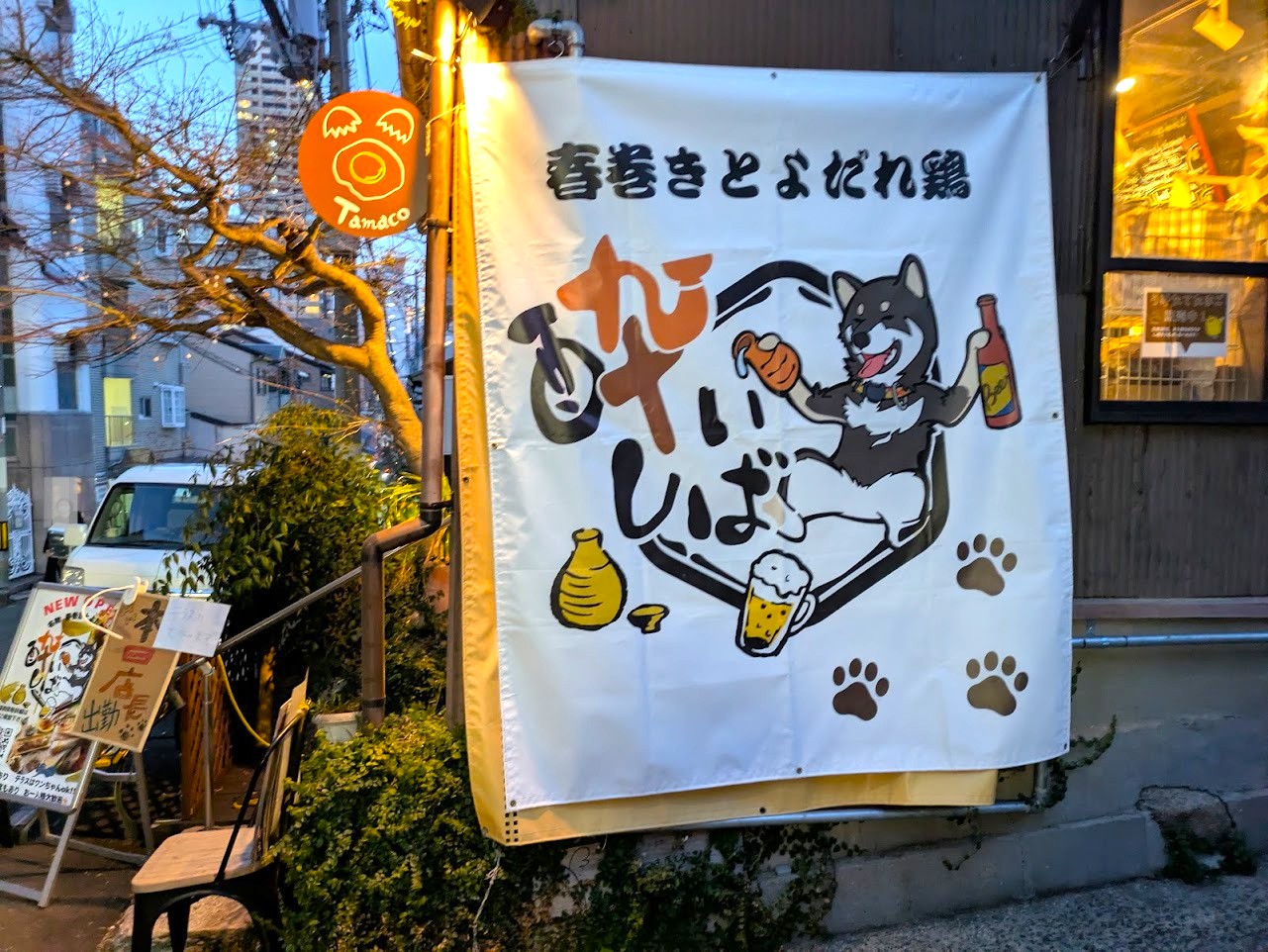 春巻きとよだれ鶏酔いしば谷町六丁目