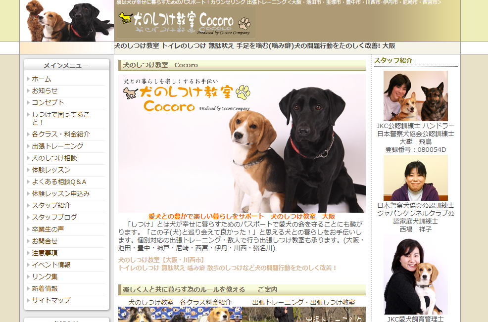 気になるカフェCocoroドッグトレーナーによる犬のしつけ教室体験レッスン