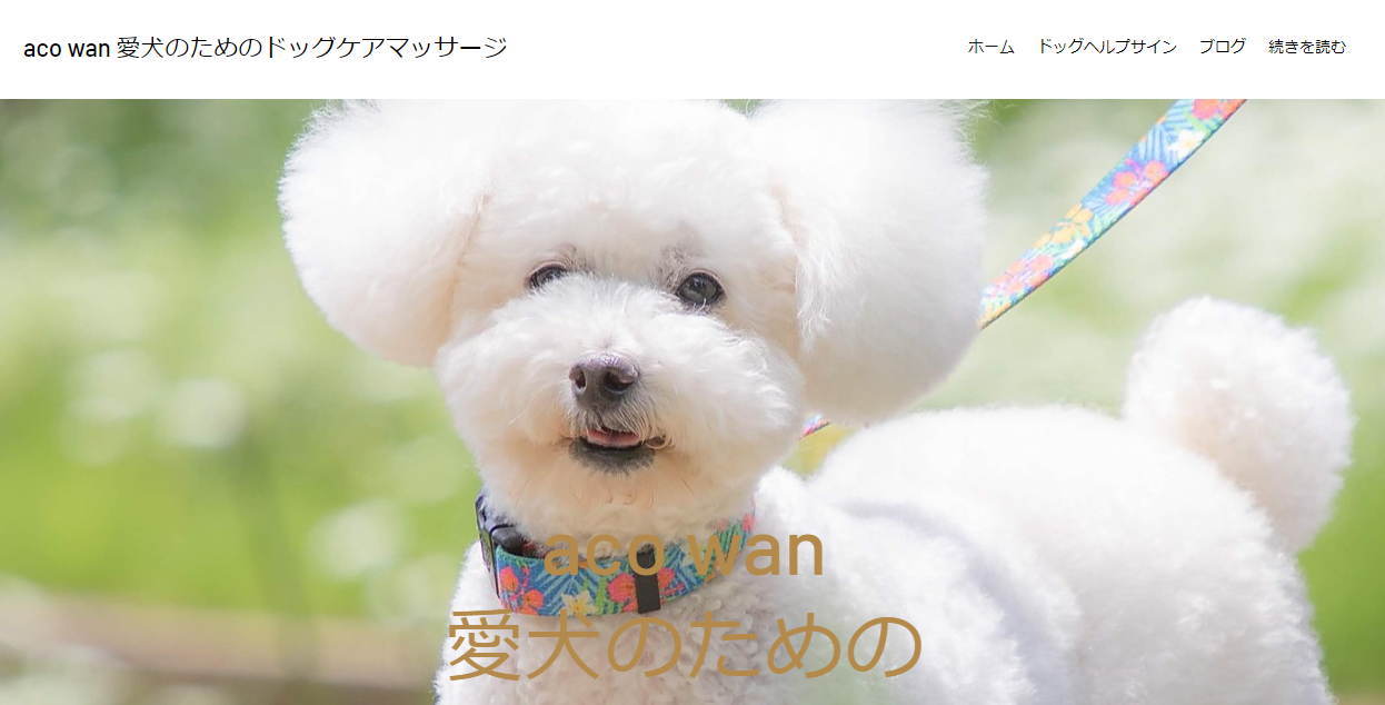 ガイア動物病院aco-wan愛犬のためのドッグケアマッサージ