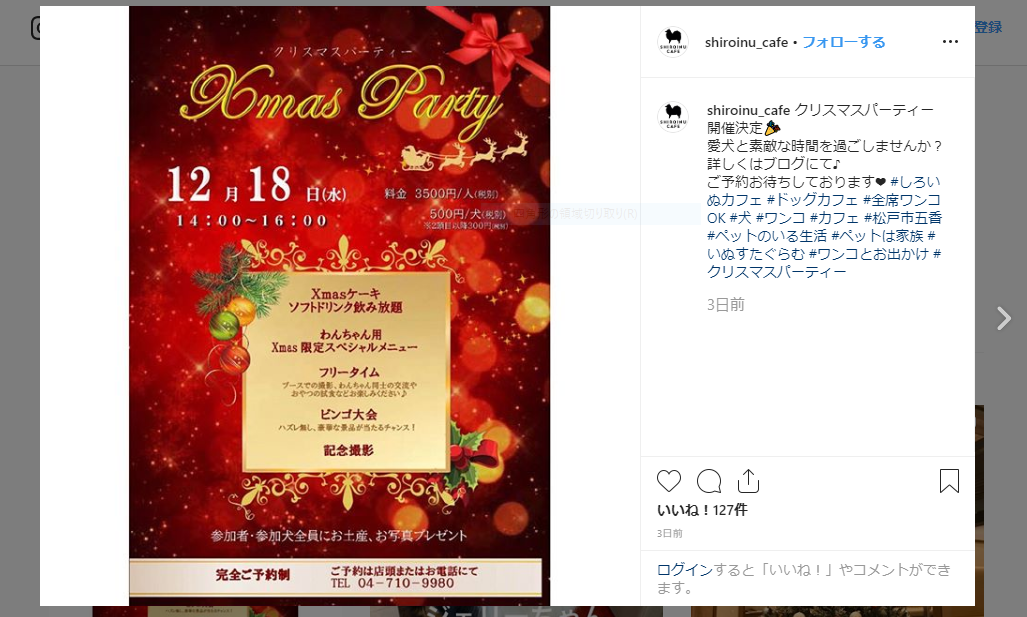 しろいぬカフェXmasParty